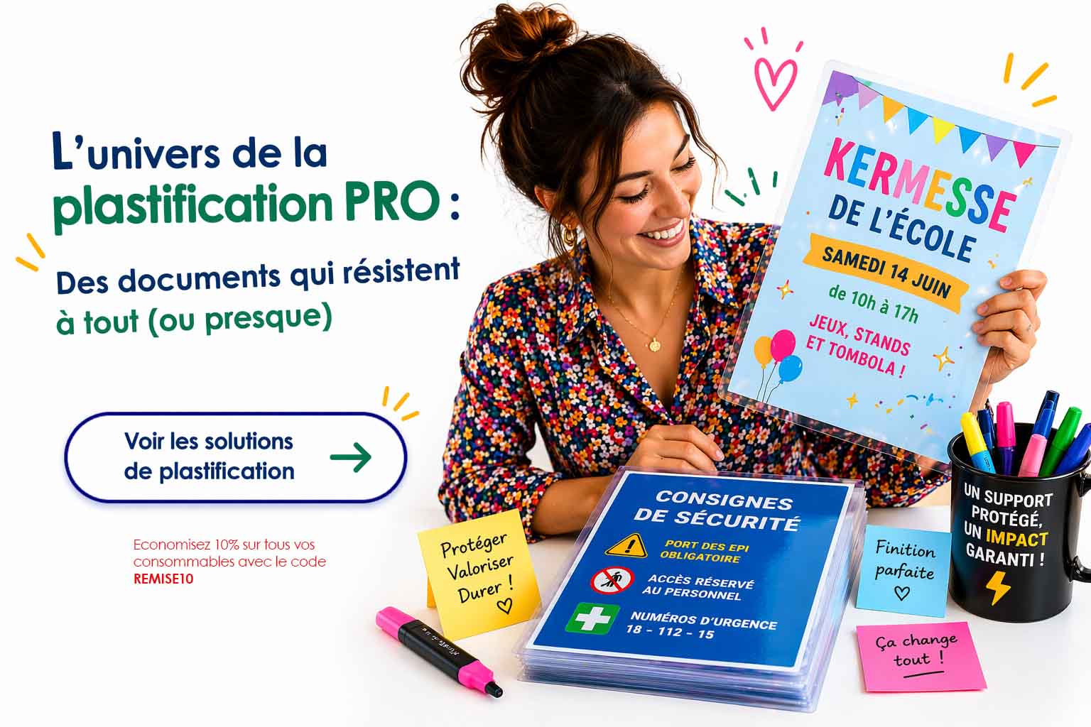 l'univers de plastification -10%